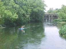 canoeing on the San Marcos River